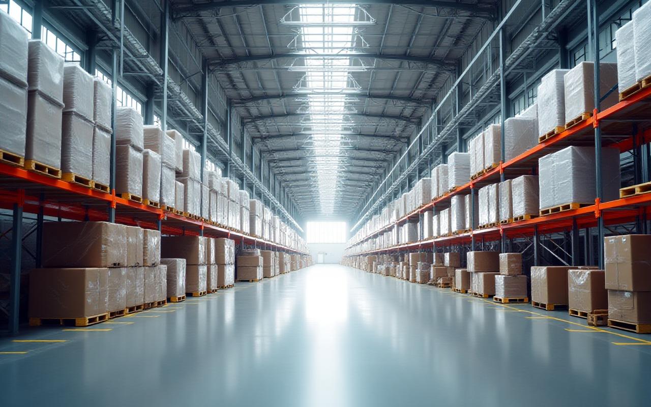 Logistics distribution center background