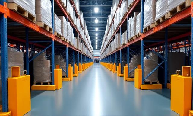 Interior shot of organized high-capacity racking